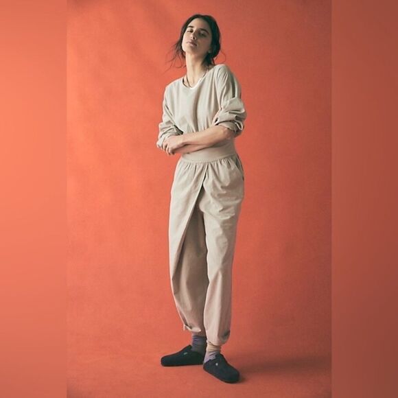 NWOT Free people Endless Summer Sonika Jumpsuit cotton long sleeve Sz XS Tan - Picture 5 of 11